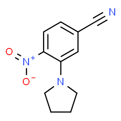 Benzonitrile, 4-nitro-3-(1-pyrrolidinyl)- Structure