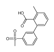 2-methyl-6-(3-methylsulfonylphenyl)benzoic acid Structure