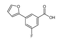 3-fluoro-5-(furan-2-yl)benzoic acid结构式