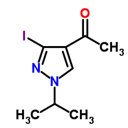 1-(3-iodo-1-isopropyl-1H-pyrazol-4-yl)ethanone structure