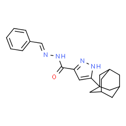 3-((1S,3s)-adamantan-1-yl)-N-((E)-benzylidene)-1H-pyrazole-5-carbohydrazide Structure