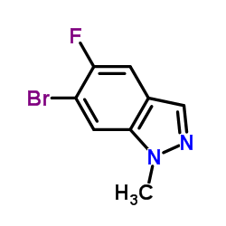 6-Bromo-5-fluoro-1-methyl-1H-indazole structure