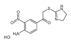 1-(4-amino-3-nitrophenyl)-2-(4,5-dihydro-1H-imidazol-2-ylsulfanyl)ethanone,hydrochloride结构式