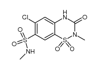 6-chloro-2-methyl-1,1,3-trioxo-1,2,3,4-tetrahydro-1λ6-benzo[1,2,4]thiadiazine-7-sulfonic acid methylamide Structure