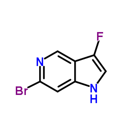 6-溴-3-氟-1H-吡咯并[3,2-c]吡啶结构式