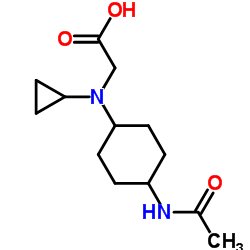 N-(4-Acetamidocyclohexyl)-N-cyclopropylglycine Structure