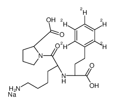 (S)-赖诺普利-d5钠结构式