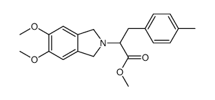 methyl 2-(5,6-dimethoxy-1,3-dihydroisoindol-2-yl)-3-(4-methylphenyl)propanoate结构式