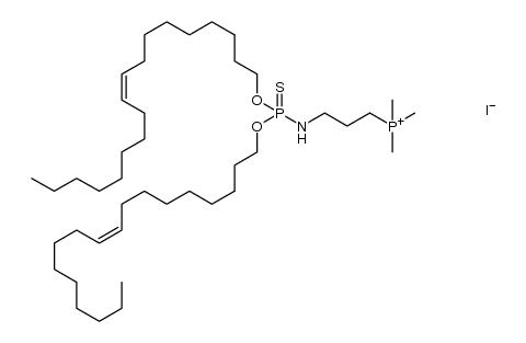 3-N-(O,O-dioleylthiophosphatidyl)-propyltrimethylphosphonium iodide结构式