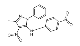 3-Methyl-4-nitro-N-(4-nitrophenyl)-1-phenyl-1H-pyrazole-5-amine Structure