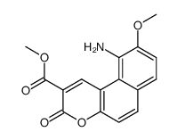 10-amino-2-carbomethoxy-9-methoxy-3H-naphtho<2,1-b>pyran-3-one结构式