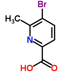 5-Bromo-6-methylpicolinic acid structure