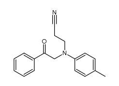 3-((2-oxo-2-phenylethyl)(p-tolyl)amino)propanenitrile Structure