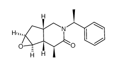 (-)-(1S,5S,6R,7R,8S,1'S)-7,8-epoxy-5-methyl-3-(1'-phenylethyl)-3-azabicyclo(4.3.0)nonan-4-one结构式