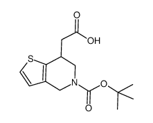 2-(5-(tert-butoxycarbonyl)-4,5,6,7-tetrahydrothieno[3,2-c]pyridin-7-yl)aceticacid Structure