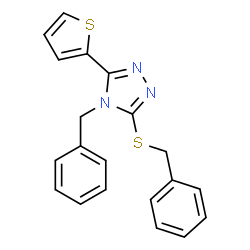 4-Benzyl-3-(benzylsulfanyl)-5-(2-thienyl)-4H-1,2,4-triazole structure