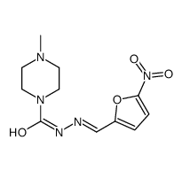 4-Methyl-N'-(5-nitrofurfurylidene)-1-piperazinecarbohydrazide Structure