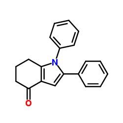 1,2-Diphenyl-1,5,6,7-tetrahydro-4H-indol-4-one结构式