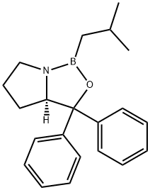 1H,3H-Pyrrolo[1,2-c][1,3,2]oxazaborole, tetrahydro-1-(2-Methylpropyl)-3,3-diphenyl-, (R)- structure