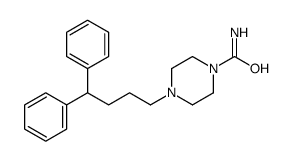 4-(4,4-diphenylbutyl)piperazine-1-carboxamide结构式