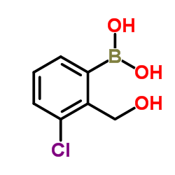 [3-Chloro-2-(hydroxymethyl)phenyl]boronic acid Structure