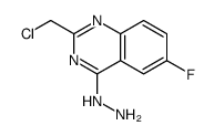 [2-(chloromethyl)-6-fluoroquinazolin-4-yl]hydrazine结构式