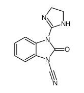 3-(4,5-dihydro-1H-imidazol-2-yl)-2-oxo-2,3-dihydrobenzimidazole-1-carbonitrile Structure
