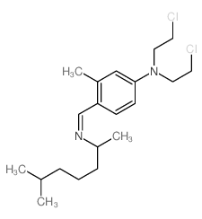 Benzenamine,N,N-bis(2-chloroethyl)-4-[[(1,5-dimethylhexyl)imino]methyl]-3-methyl- Structure
