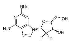 2-Amino-2'-deoxy-2',2'-difluoroadenosine结构式