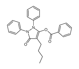 (4-butyl-5-oxo-1,2-diphenylpyrazol-3-yl) benzoate结构式