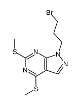 1-(3-bromopropyl)-4,6-bis(methylsulfanyl)pyrazolo[3,4-d]pyrimidine Structure