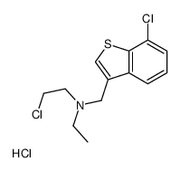 2-chloro-N-[(7-chloro-1-benzothiophen-3-yl)methyl]-N-ethylethanamine,hydrochloride Structure