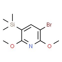 5-Bromo-2,6-dimethoxy-3-(trimethylsilyl)pyridine结构式