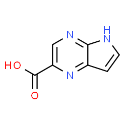 5H-Pyrrolo[2,3-b]pyrazine-2-carboxylic acid结构式