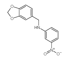 N-(BENZO[D][1,3]DIOXOL-5-YLMETHYL)-3-NITROANILINE structure