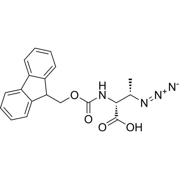 (2R,3S)-Fmoc-Abu(3-N3)-OH结构式