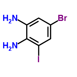 5-Bromo-3-iodo-1,2-benzenediamine结构式