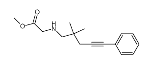 methyl N-(2,2-dimethyl-5-phenylpent-4-ynyl)glycinate Structure
