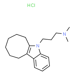 6,7,8,9,10,11-hexahydro-N,N-dimethyl-5H-cyclooct[b]indole-5-propylamine monohydrochloride结构式