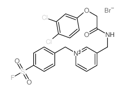 4-[[5-[[[2-(3,4-dichlorophenoxy)acetyl]amino]methyl]pyridin-1-yl]methyl]benzenesulfonyl fluoride structure