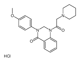 3-(4-methoxyphenyl)-1-(2-piperidin-1-ylacetyl)-2H-quinazolin-4-one,hydrochloride结构式