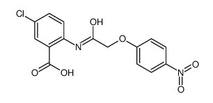 5-chloro-2-[[2-(4-nitrophenoxy)acetyl]amino]benzoic acid结构式
