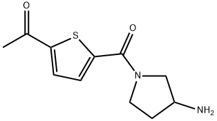 1-(5-(3-aminopyrrolidine-1-carbonyl)thiophen-2-yl)ethan-1-one Structure