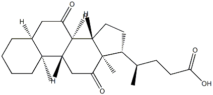 7,12-Dioxo-5β-cholan-24-oic acid结构式