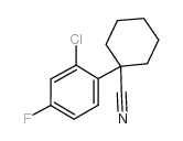 1-(2-氯-4-氟苯基)环己腈结构式