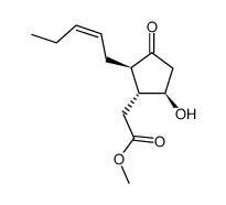 methyl 2-((1R,2R,5R)-5-hydroxy-3-oxo-2-((Z)-pent-2-en-1-yl)cyclopentyl)acetate Structure