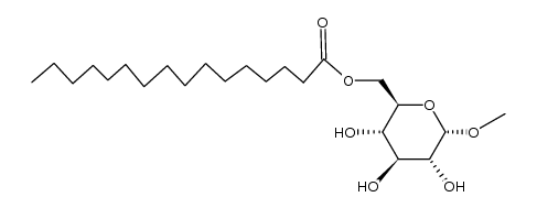 6-O-hexadecanoyl-methyl-α-D-glucopyranoside结构式