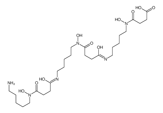 4-[5-[[4-[5-[[4-[5-aminopentyl(hydroxy)amino]-4-oxobutanoyl]amino]pentyl-hydroxyamino]-4-oxobutanoyl]amino]pentyl-hydroxyamino]-4-oxobutanoic acid结构式