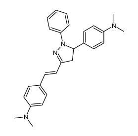 1-phenyl-3-((dimethylamino)styryl)-5-((dimethylamino)phenyl)-2-pyrazoline结构式