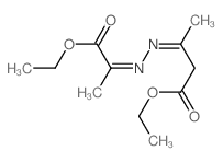Butanoic acid,3-[2-(2-ethoxy-1-methyl-2-oxoethylidene)hydrazinylidene]-, ethyl ester Structure